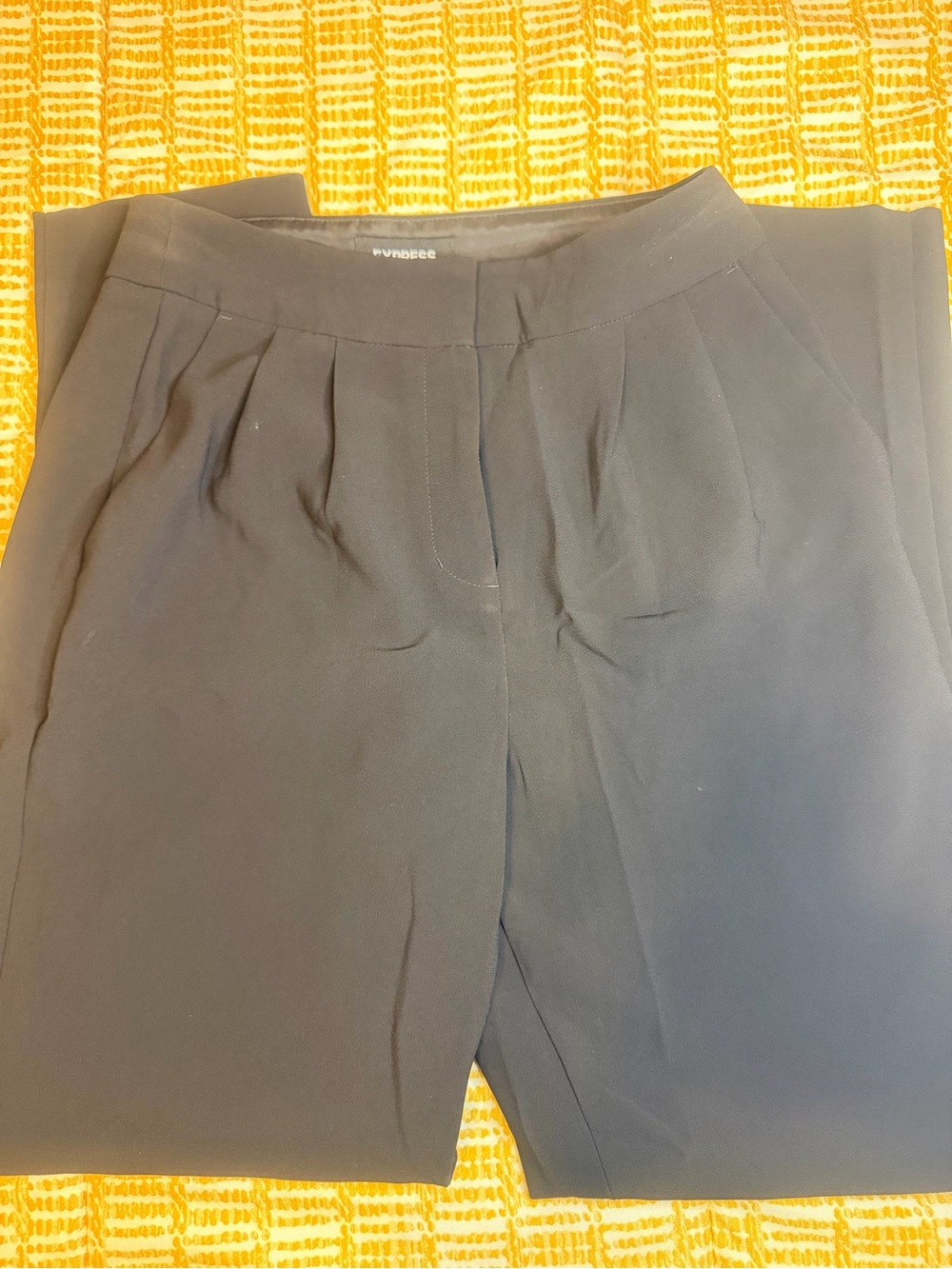 Express Black Women's Pleated Ponte Trousers